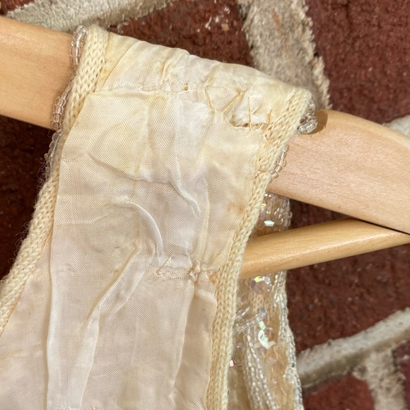 Cream Vintage Sequin Top - Picture 11 of 16